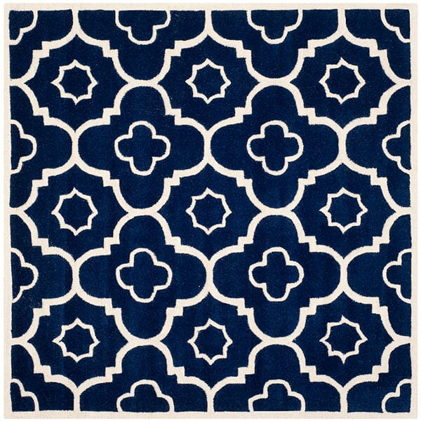 Safavieh Chatham Cht750C Dark Blue / Ivory Rugs - Safavieh - cht750c - 3sq