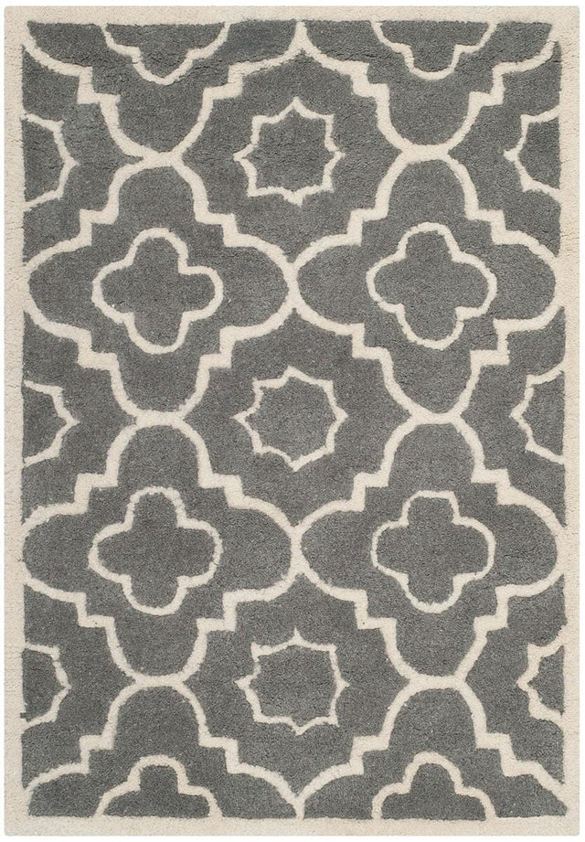 Safavieh Chatham Cht750D Dark Grey / Ivory Rugs - Safavieh - cht750d - 3r