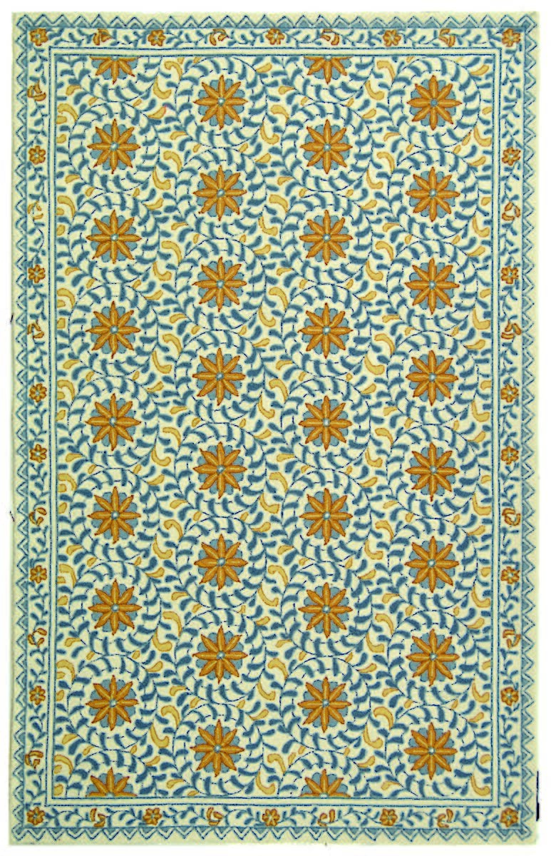 Safavieh Chelsea hk150a Ivory / Blue Rugs - Safavieh - hk150a - 0
