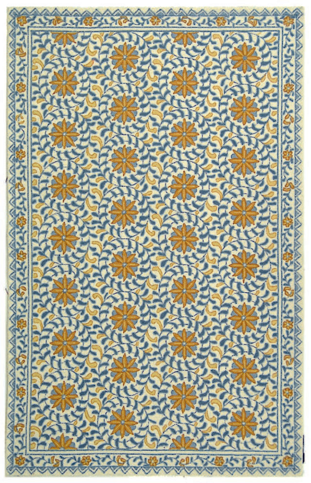 Safavieh Chelsea hk150a Ivory / Blue Rugs - Safavieh - hk150a - 0