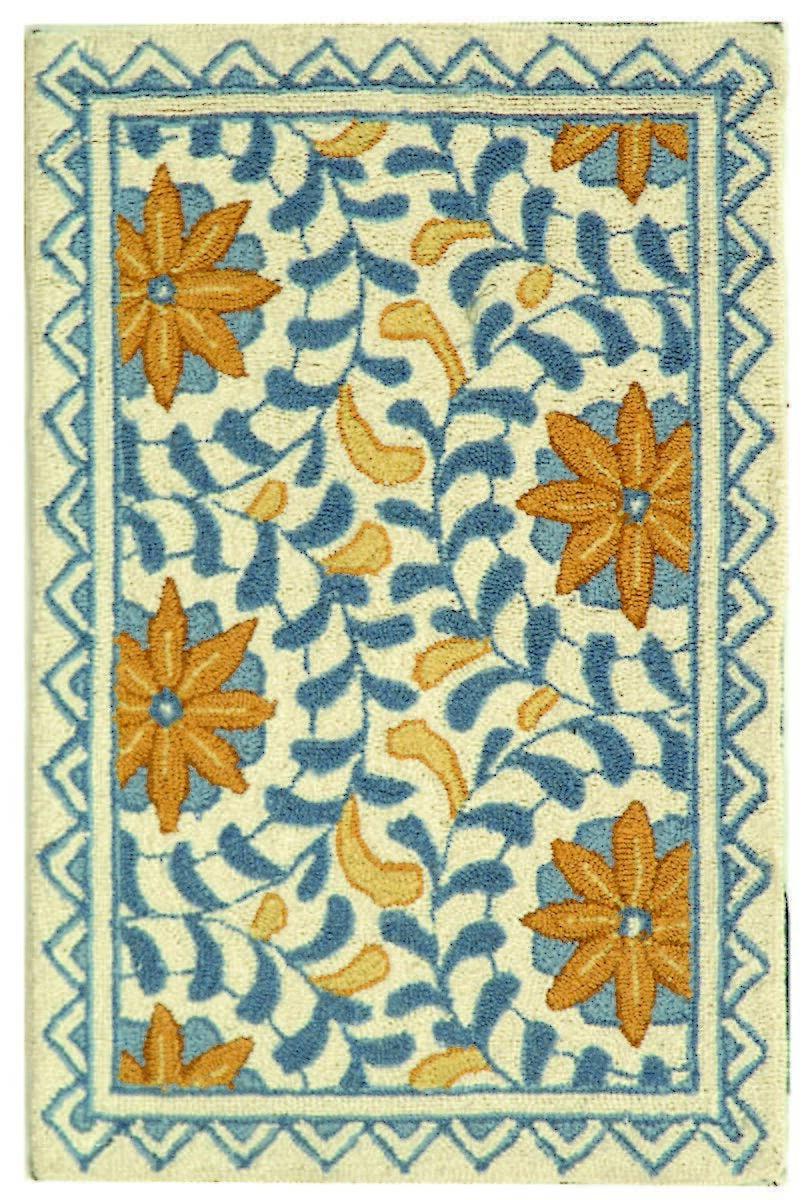 Safavieh Chelsea hk150a Ivory / Blue Rugs - Safavieh - hk150a - 16