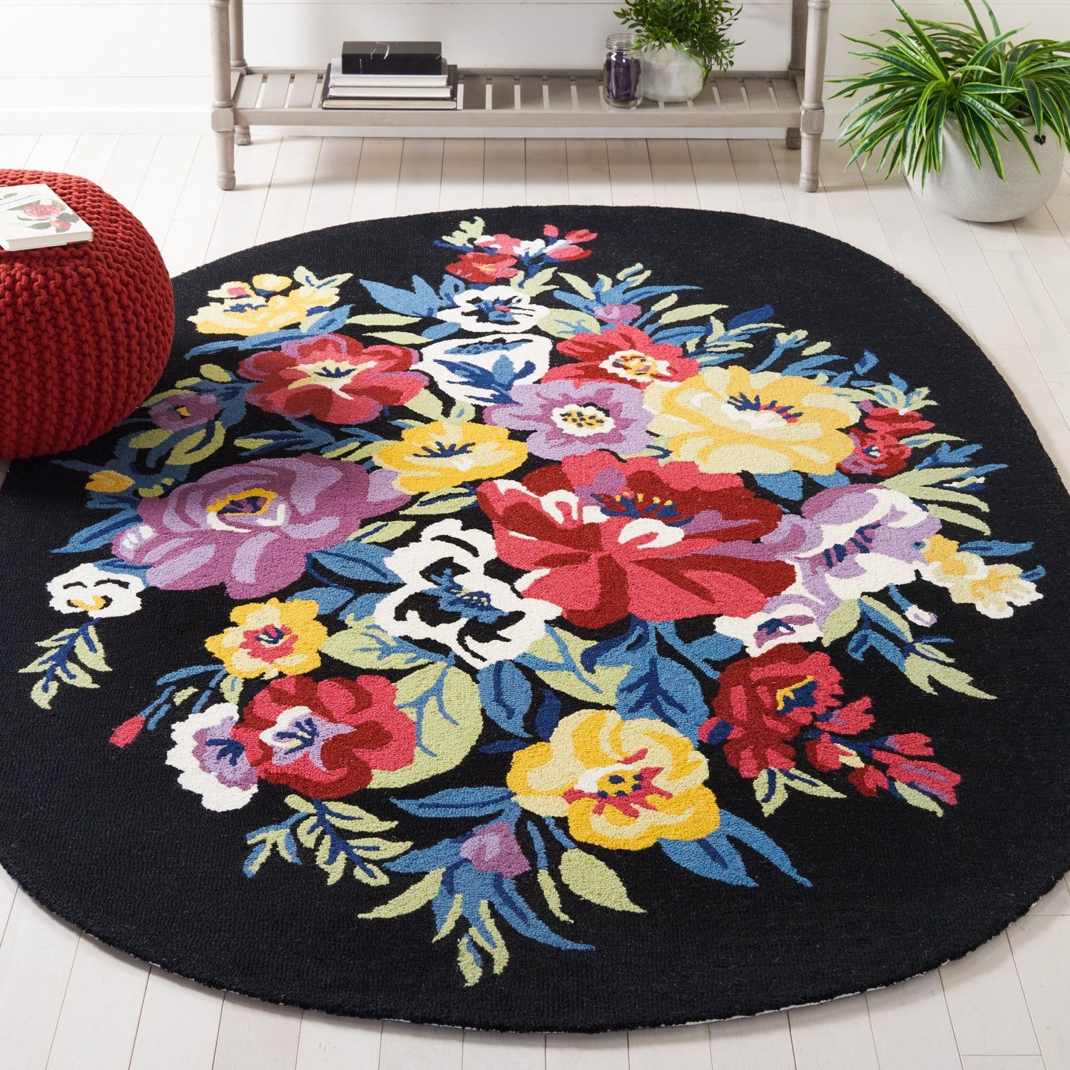 Safavieh Chelsea Hk219Z Black/Rose Rug - Safavieh - hk219z - 3