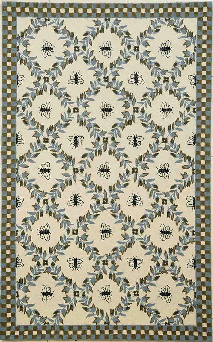 Safavieh Chelsea Hk55G Ivory / Blue Rugs - Safavieh - hk55g - 3r