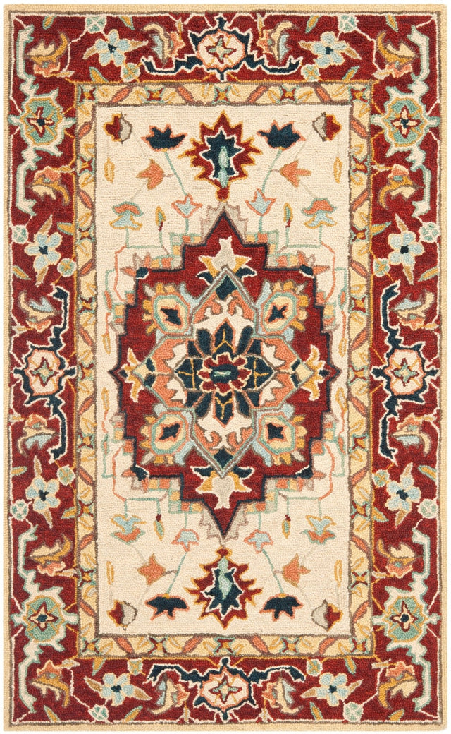 Safavieh Chelsea Hk709A Red/Ivory Rug - Safavieh - hk709a - 5r