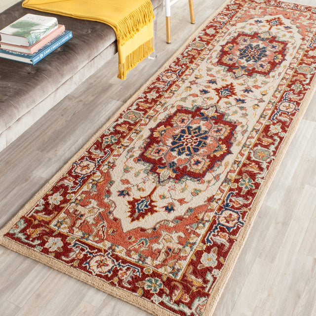 Safavieh Chelsea Hk709A Red/Ivory Rug - Safavieh - hk709a - 5r