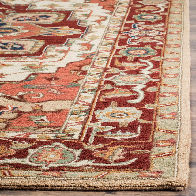 Safavieh Chelsea Hk709A Red/Ivory Rug - Safavieh - hk709a - 5r