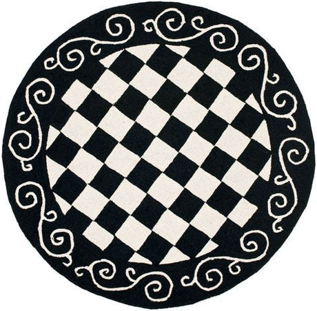 Safavieh Chelsea hk711a Black / Ivory Rugs - Safavieh - hk711a - 3r