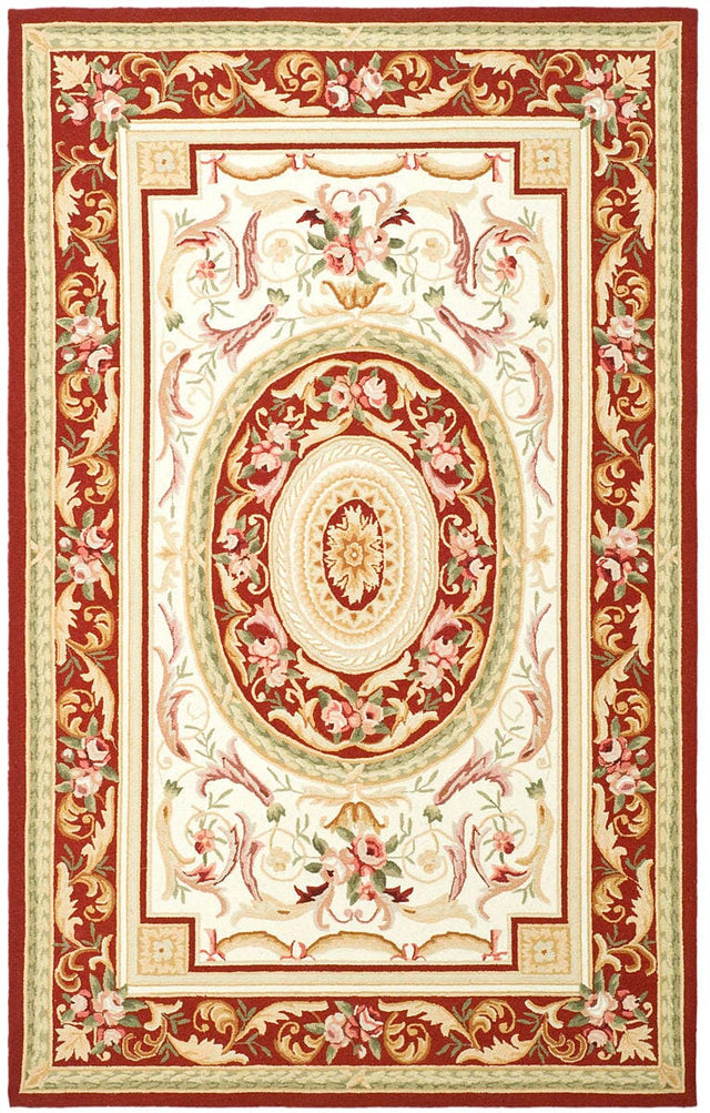Safavieh Chelsea hk72a Ivory / Burgundy Rugs - Safavieh - hk72a - 2
