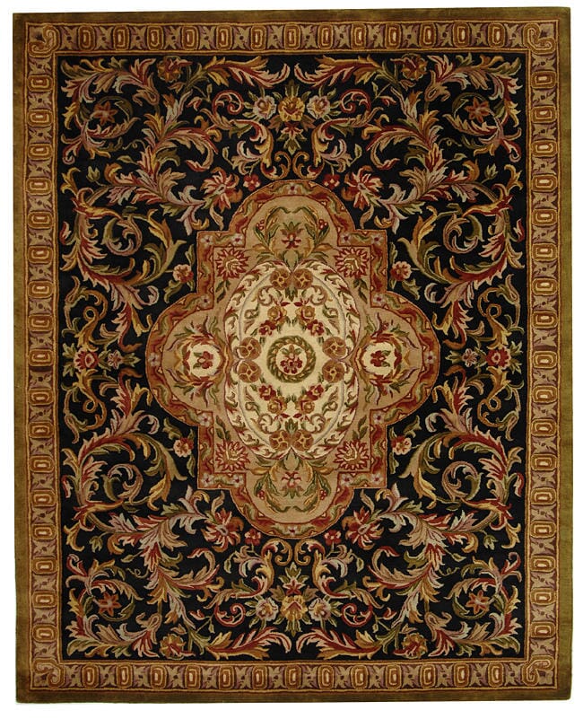Safavieh Classic Cl220B Black / Beige Rugs - Safavieh - cl220b - 4r