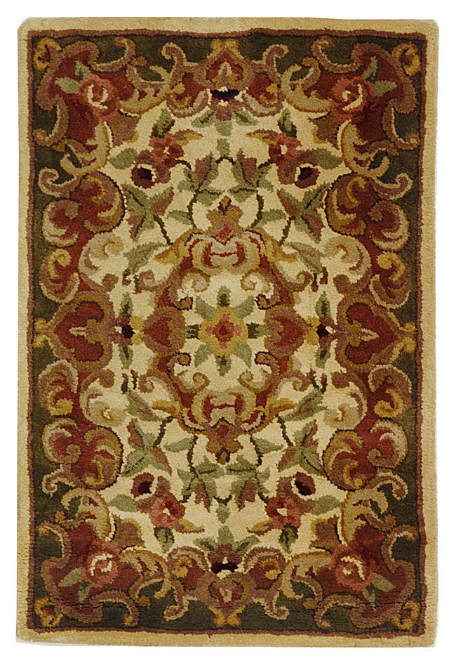 Safavieh Classic Cl234C Ivory / Green Rugs - Safavieh - cl234c - 5ov