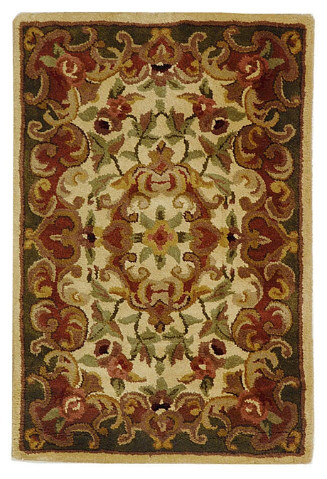 Safavieh Classic Cl234C Ivory / Green Rugs - Safavieh - cl234c - 5ov