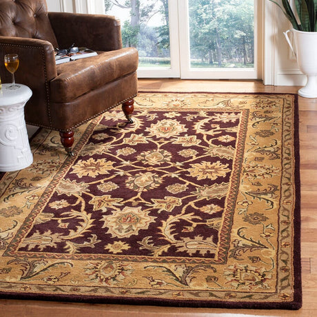 Safavieh Classic Cl244B Dark Plum / Gold Rugs - Safavieh - cl244b - 2