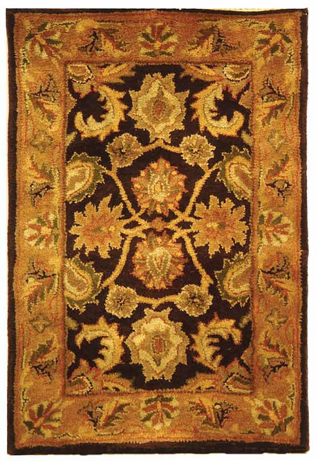 Safavieh Classic Cl244B Dark Plum / Gold Rugs - Safavieh - cl244b - 4r