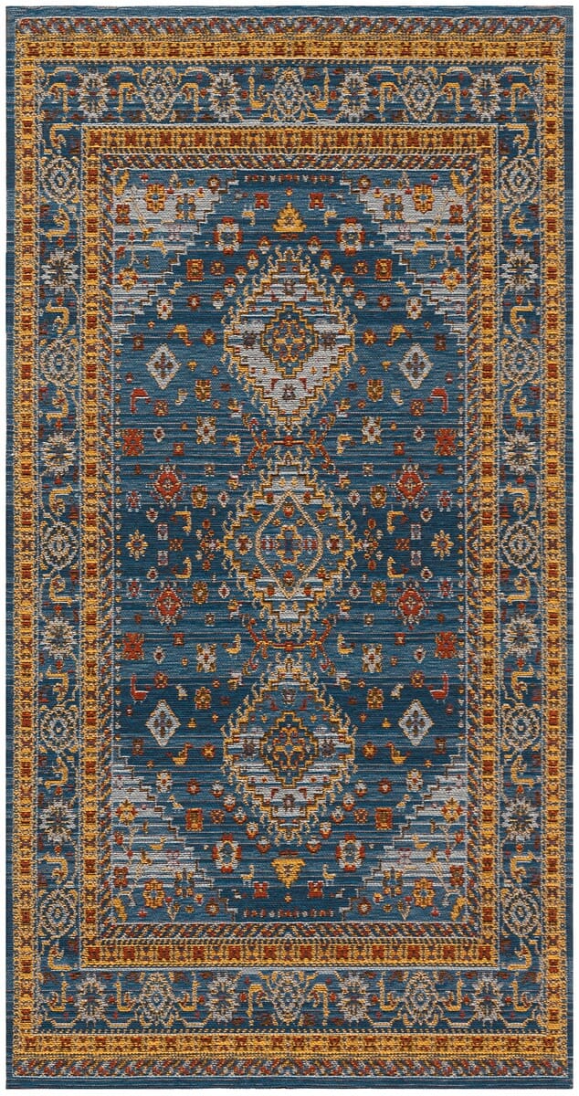 Safavieh Classic Vintage Clv114M Blue / Gold Rugs - Safavieh - clv114m - 28