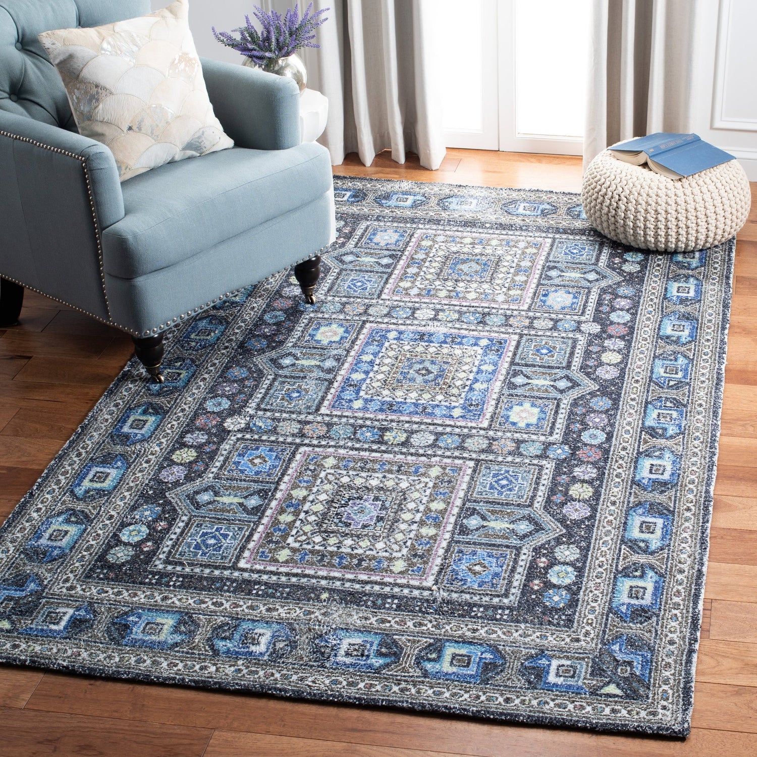 Safavieh Classic Vintage Clv205W Sage/Blue Rugs - Safavieh - clv205w - 3