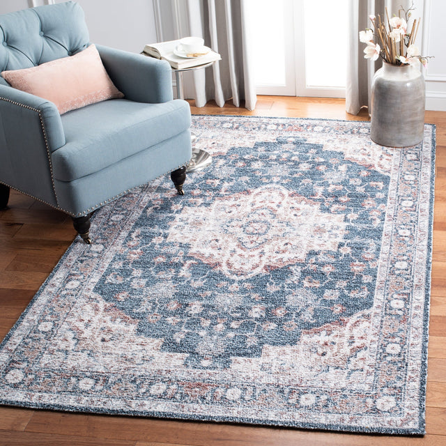 Safavieh Classic Vintage Clv206L Light Blue/Rust Rugs - Safavieh - clv206l - 3