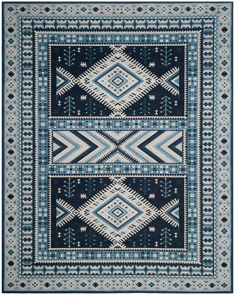 Safavieh Classic Vintage Clv511A Navy / Light Blue Rugs - Safavieh - clv511a - 6r