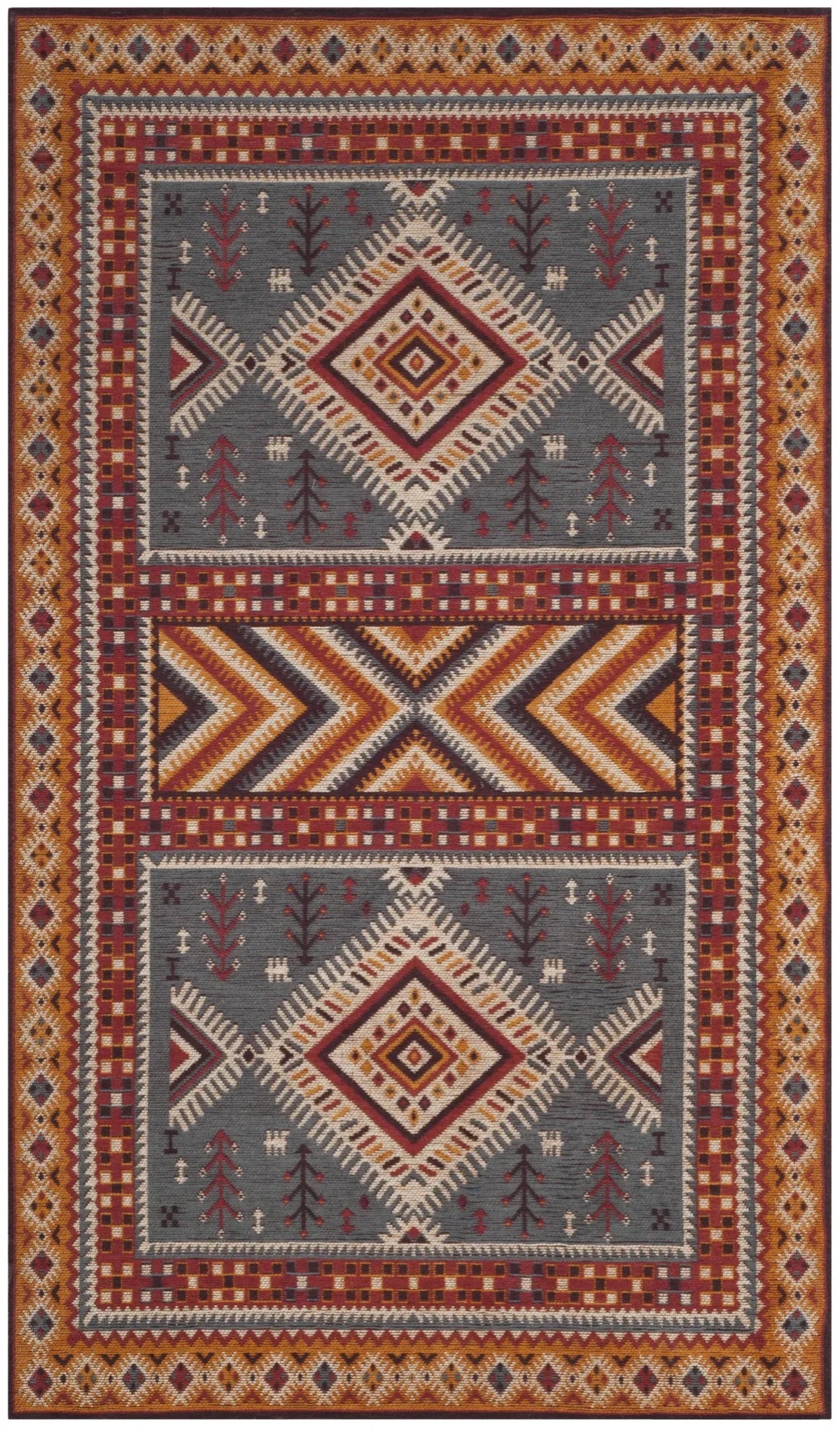 Safavieh Classic Vintage 3'-0" x 5'-0" Rug in Slate / Mustard