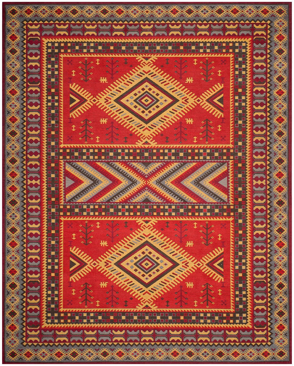 Safavieh Classic Vintage Clv511G Red / Slate Rugs - Safavieh - clv511g - 6r