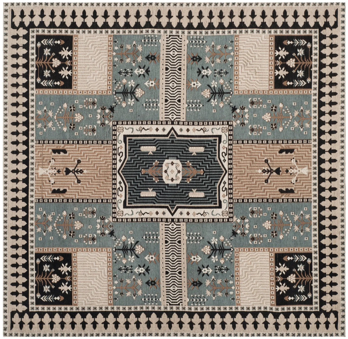 Safavieh Classic Vintage 6'-0" x 6'-0" Rug in Slate / Beige