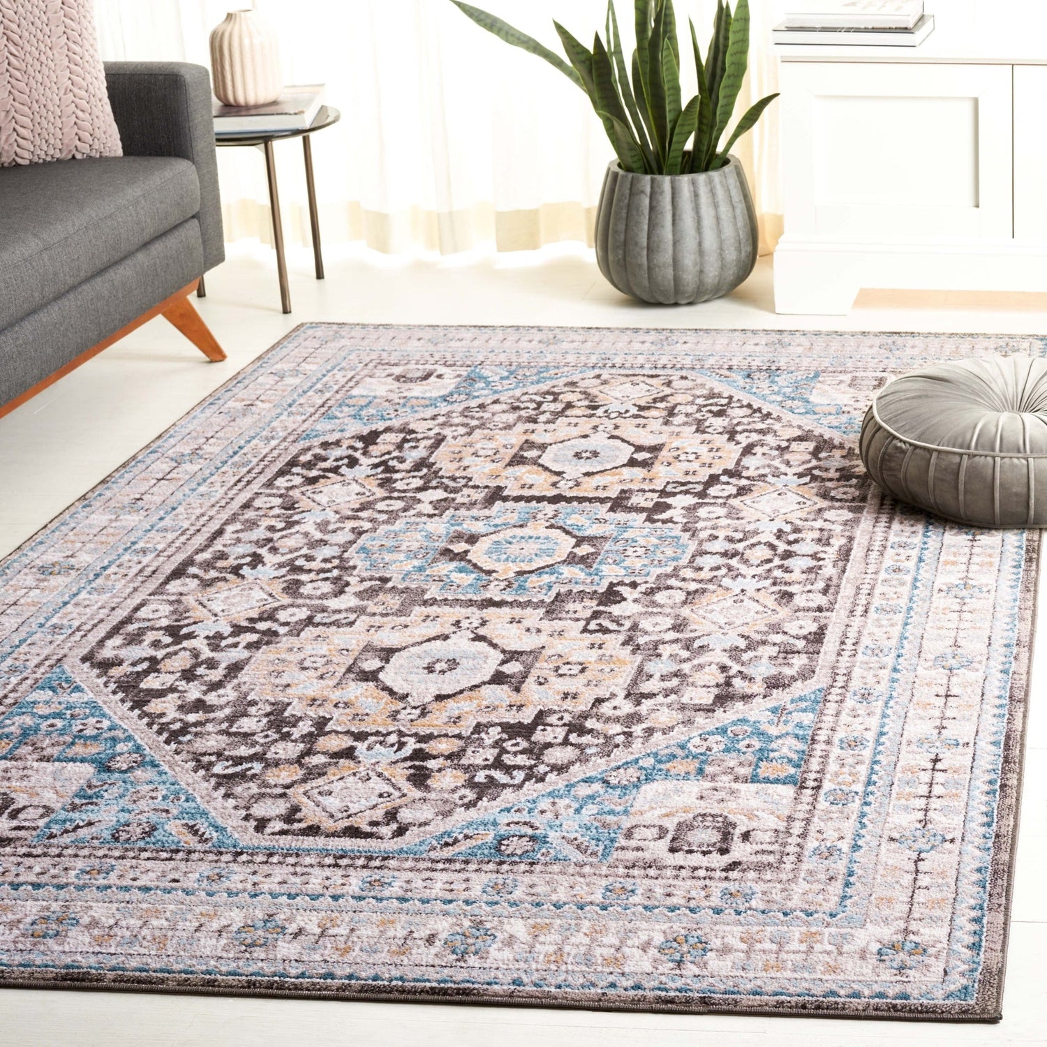 Safavieh Cornelia Crn211T Blue/Charcoal Rug - Safavieh - crn211t - 4