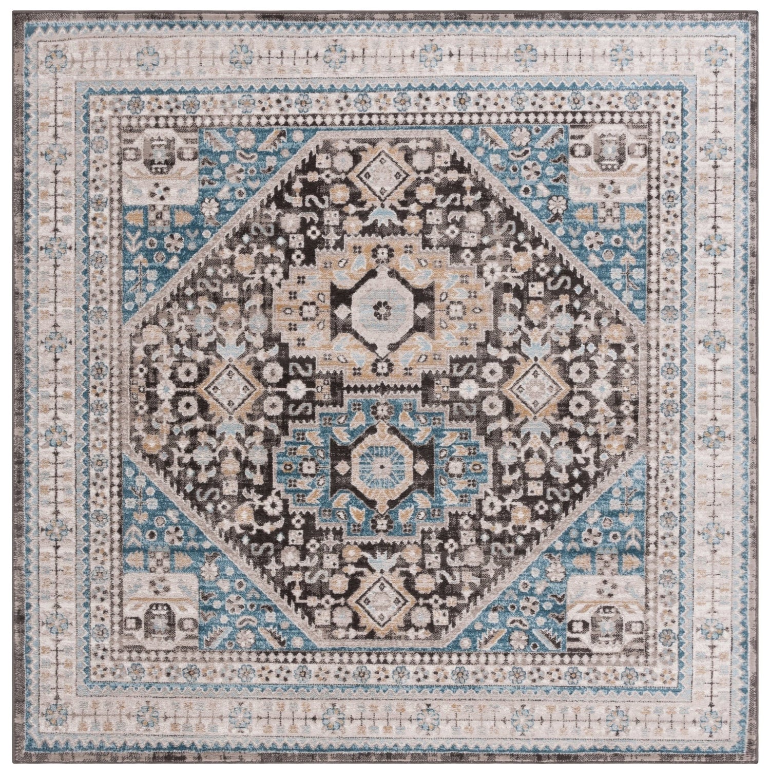 Safavieh Cornelia Crn211T Blue/Charcoal Rug - Safavieh - crn211t - 7r