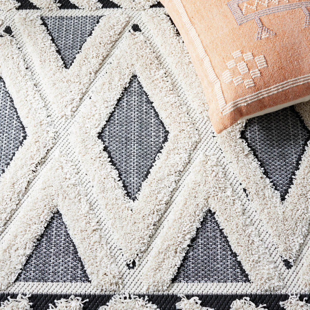 Safavieh Cottage Cot200A Ivory/Dark Grey Rug - Safavieh - cot200a - 7r