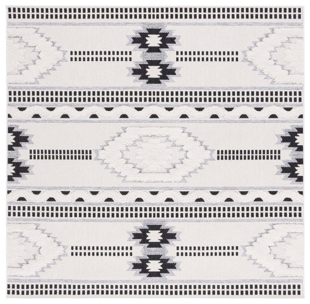 Safavieh Cottage Cot206B Ivory/Black Rug - Safavieh - cot206b - 7sq