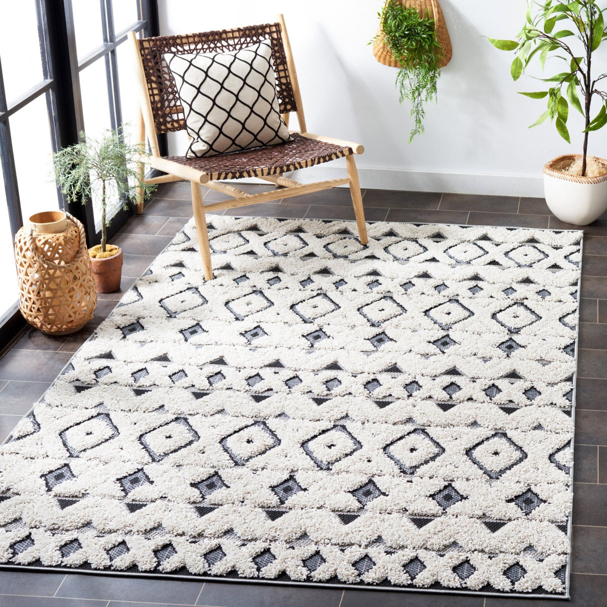 Safavieh Cottage Cot210A Ivory/Dark Grey Rug - Safavieh - cot210a - 4