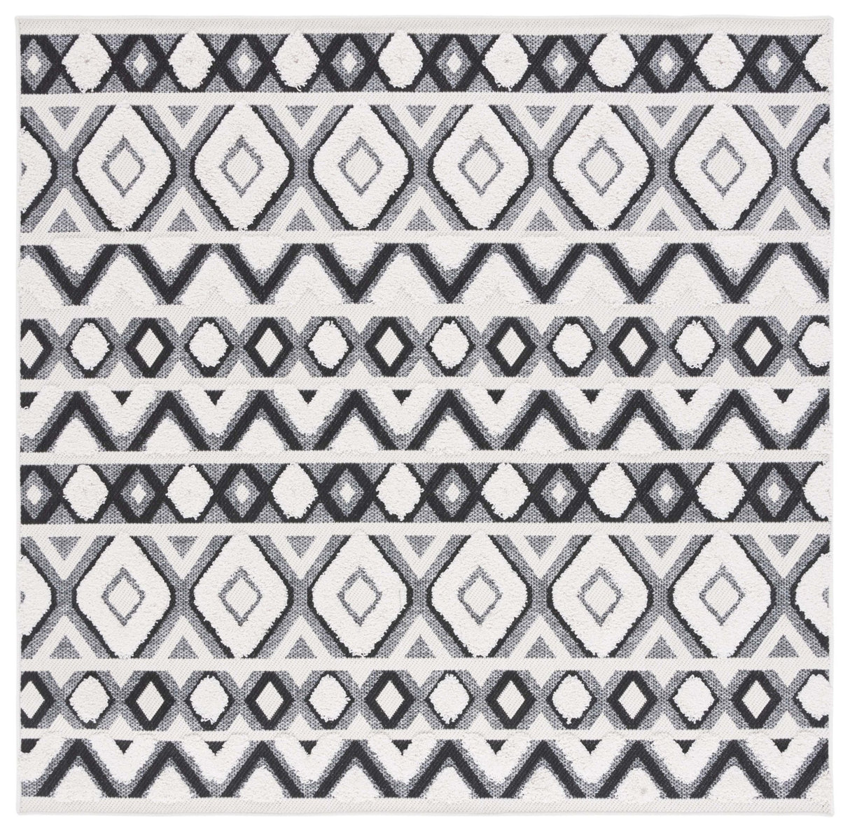 Safavieh Cottage Cot210B Ivory/Black Rug - Safavieh - cot210b - 7sq