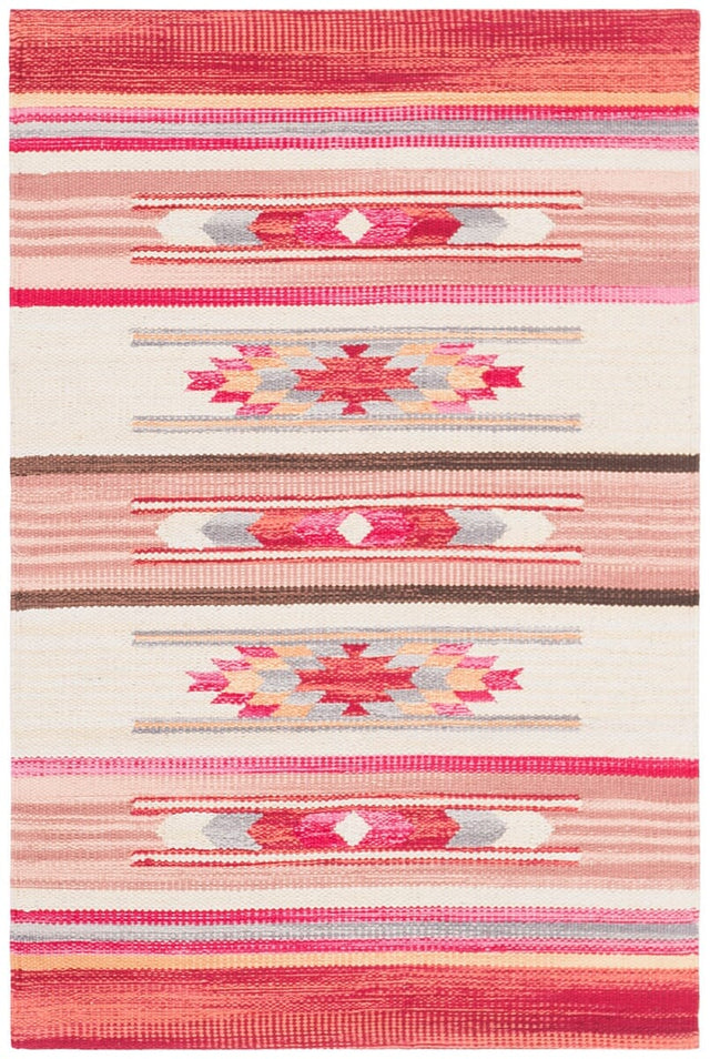 Safavieh Cotton Kilim Klc301Q Red / Ivory Rugs - Safavieh - klc301q - 4