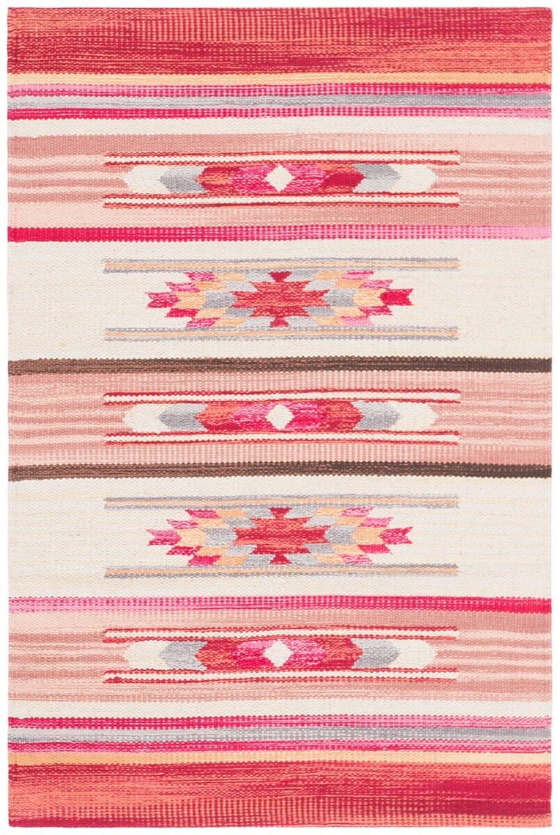 Safavieh Cotton Kilim Klc301Q Red / Ivory Rugs - Safavieh - klc301q - 4