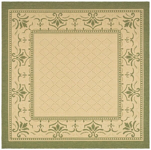 Safavieh Courtyard cy0901 - 1e01 Natural / Olive Rugs - Safavieh - cy0901 - 1e01 - 7sq