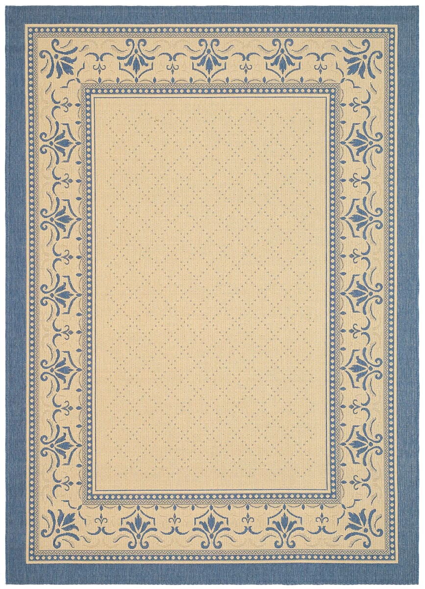 Safavieh Courtyard cy0901 - 3101 Natural / Blue Rugs - Safavieh - cy0901 - 3101 - 0
