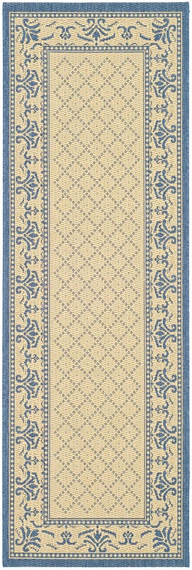 Safavieh Courtyard cy0901 - 3101 Natural / Blue Rugs - Safavieh - cy0901 - 3101 - 27