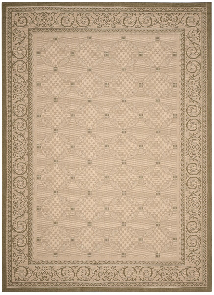 Safavieh Courtyard cy1502 - 1e01 Natural / Olive Rugs - Safavieh - cy1502 - 1e01 - 5r