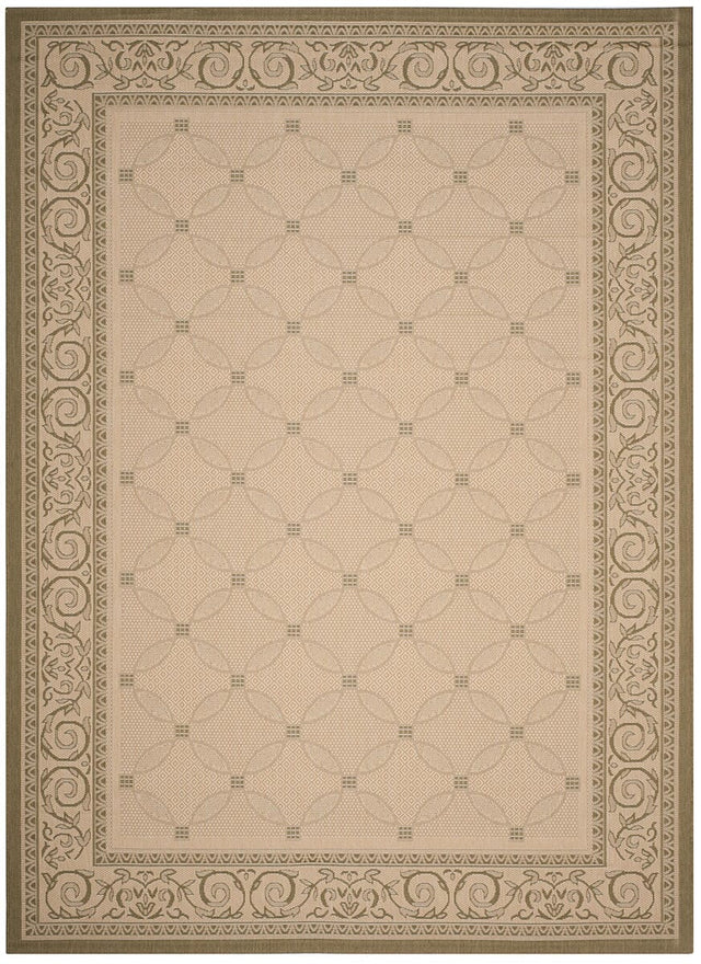 Safavieh Courtyard cy1502 - 1e01 Natural / Olive Rugs - Safavieh - cy1502 - 1e01 - 5r