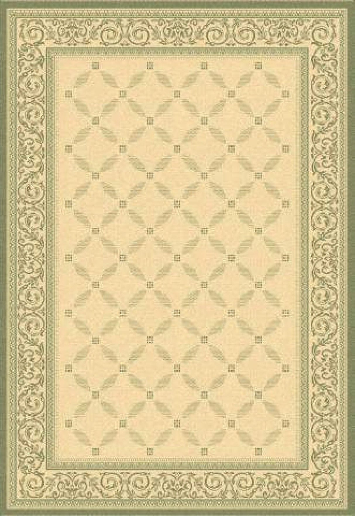 Safavieh Courtyard cy1502 - 1e01 Natural / Olive Rugs - Safavieh - cy1502 - 1e01 - 5r