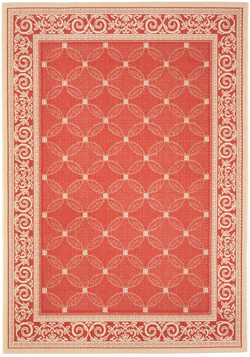 Safavieh Courtyard Cy1502 - 3707 Red / Natural Rugs - Safavieh - cy1502 - 3707 - 2