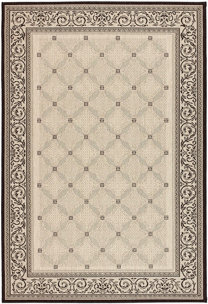 Safavieh Courtyard cy1502 - 3901 Sand / Black Rugs - Safavieh - cy1502 - 3901 - 0