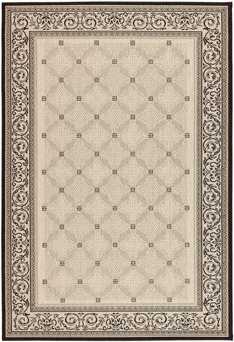 Safavieh Courtyard cy1502 - 3901 Sand / Black Rugs - Safavieh - cy1502 - 3901 - 0