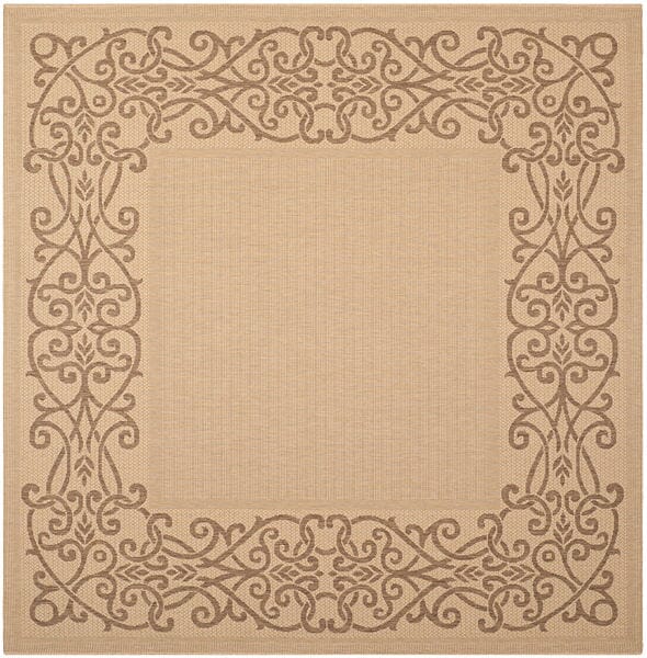 Safavieh Courtyard cy1588 - 3001 Natural / Brown Rugs - Safavieh - cy1588 - 3001 - 8sq