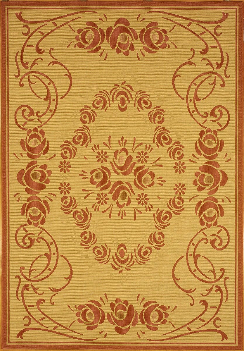 Safavieh Courtyard cy1893 - 3201 Natural / Terra Rugs - Safavieh - cy1893 - 3201 - 5r