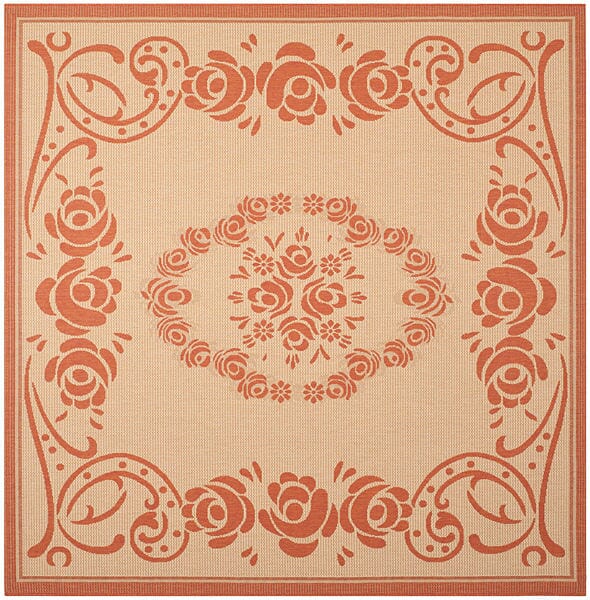 Safavieh Courtyard cy1893 - 3201 Natural / Terra Rugs - Safavieh - cy1893 - 3201 - 8sq