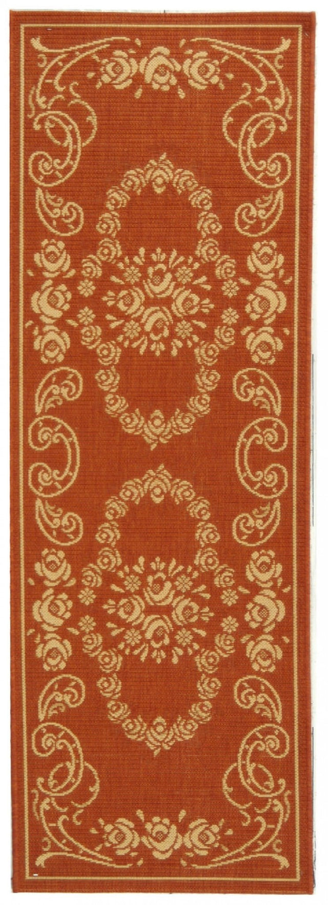 Safavieh Courtyard cy1893 - 3202 Terracotta / Natural Rugs - Safavieh - cy1893 - 3202 - 27