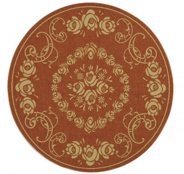 Safavieh Courtyard cy1893 - 3202 Terracotta / Natural Rugs - Safavieh - cy1893 - 3202 - 5r