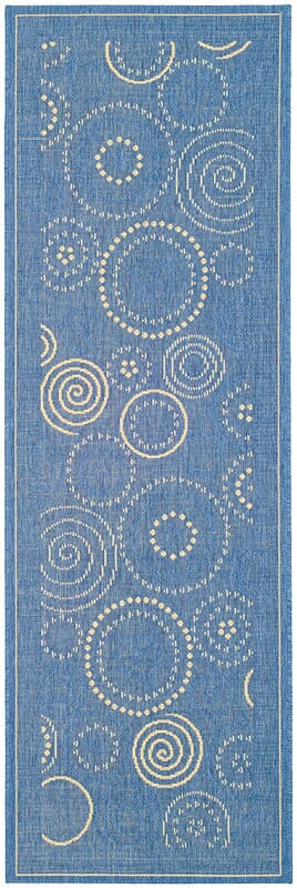 Safavieh Courtyard cy1906 - 3103 Blue / Natural Rugs - Safavieh - cy1906 - 3103 - 27