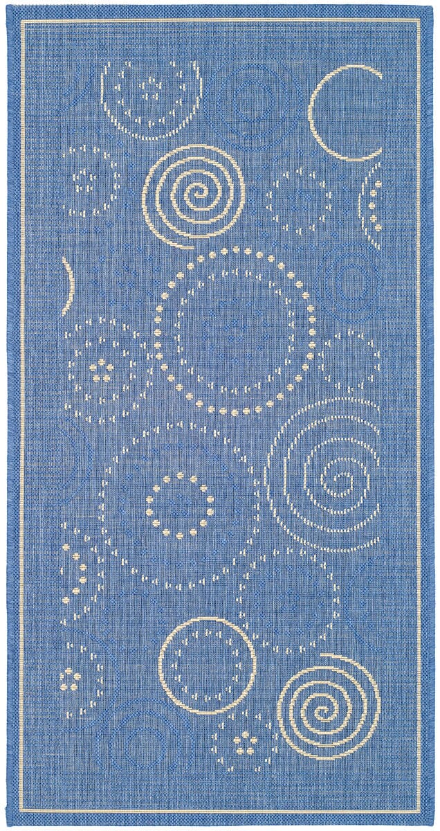 Safavieh Courtyard cy1906 - 3103 Blue / Natural Rugs - Safavieh - cy1906 - 3103 - 5r