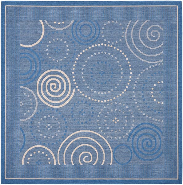 Safavieh Courtyard cy1906 - 3103 Blue / Natural Rugs - Safavieh - cy1906 - 3103 - 7sq
