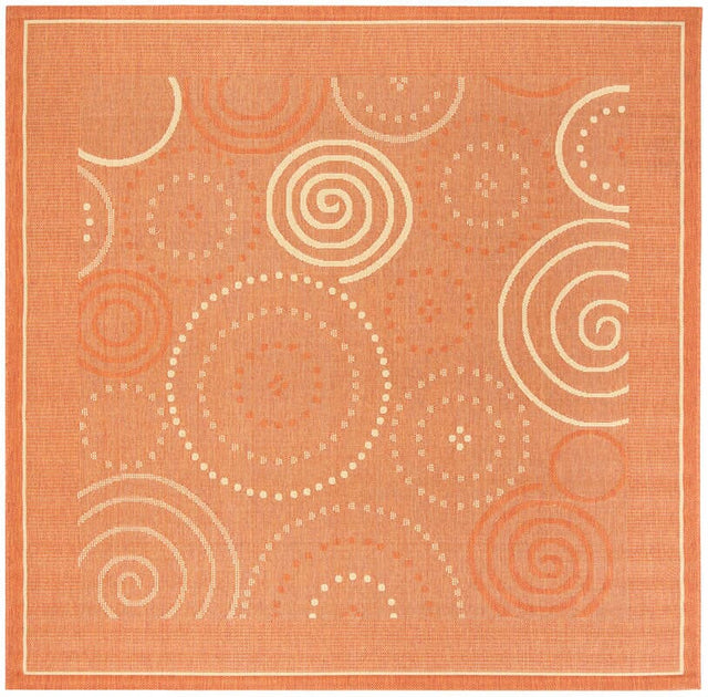 Safavieh Courtyard cy1906 - 3202 Terracotta / Natural Rugs - Safavieh - cy1906 - 3202 - 7sq
